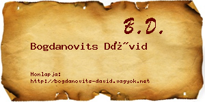 Bogdanovits Dávid névjegykártya